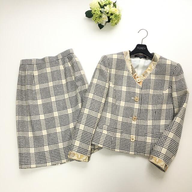 美品 LEONARD レオナール 最高級ツイード セットアップ スーツ