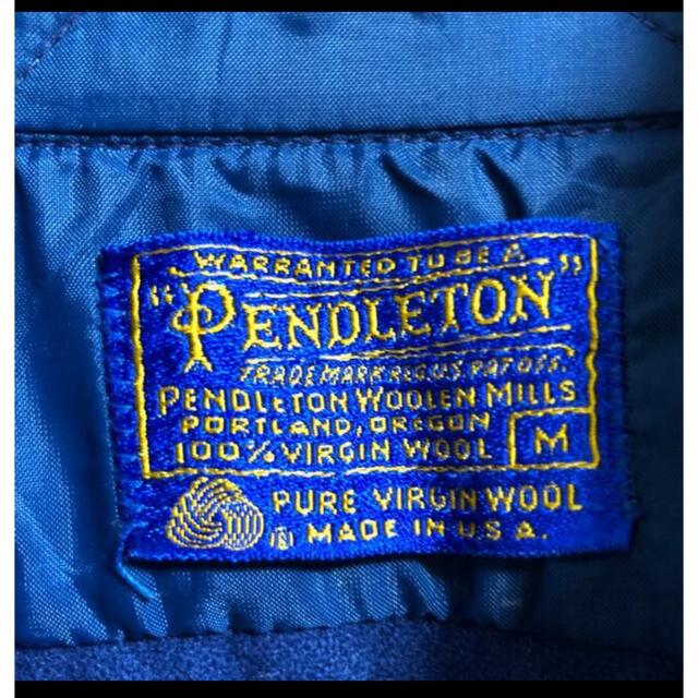 PENDLETON(ペンドルトン)のペンドルトン 長袖シャツ USA製 ウール100% ネイビー　メンズMサイズ メンズのトップス(シャツ)の商品写真