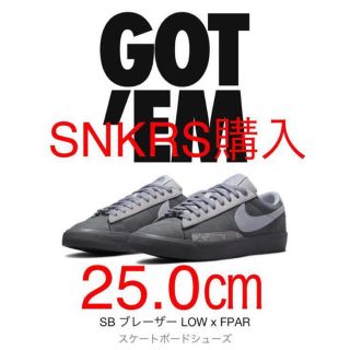 ナイキ(NIKE)の25.0㎝  FPAR × ナイキ SB ZOOM BLAZER LOW (スニーカー)