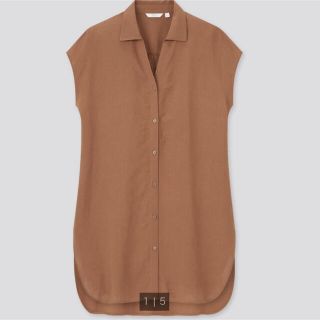 ユニクロ(UNIQLO)のmenta様専用☆ユニクロ　リネンロングシャツ(シャツ/ブラウス(半袖/袖なし))