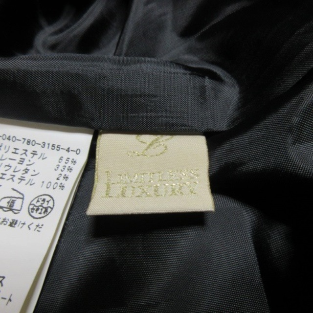 LIMITLESS LUXURY(リミットレスラグジュアリー)のリミットレスラグジュアリー ワンピース ミニ ノースリーブ スリット 36 黒 レディースのワンピース(ミニワンピース)の商品写真