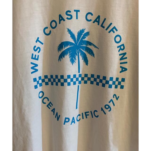 OCEAN PACIFIC(オーシャンパシフィック)のオーシャンパシフィックホワイトTシャツ　ＸL メンズのトップス(Tシャツ/カットソー(半袖/袖なし))の商品写真