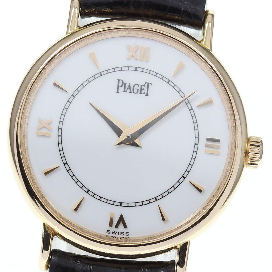 ピアジェ PIAGET 8005N トラディション K18PG 120周年記念 クォーツ レディース _708157【ev20】大きいダメージ変色針