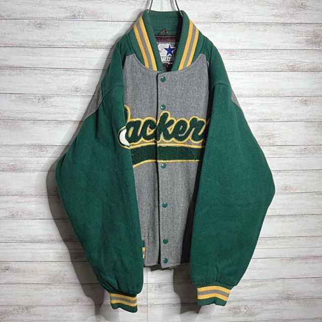 入手困難!!】NFL ✈︎刺繍 ウールスタジャン パッカーズ ゆるだぼ 肉厚