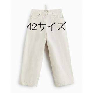 ザラ(ZARA)のZARA Studio Nicholson バルーンデニムパンツ　ホワイト　42(デニム/ジーンズ)