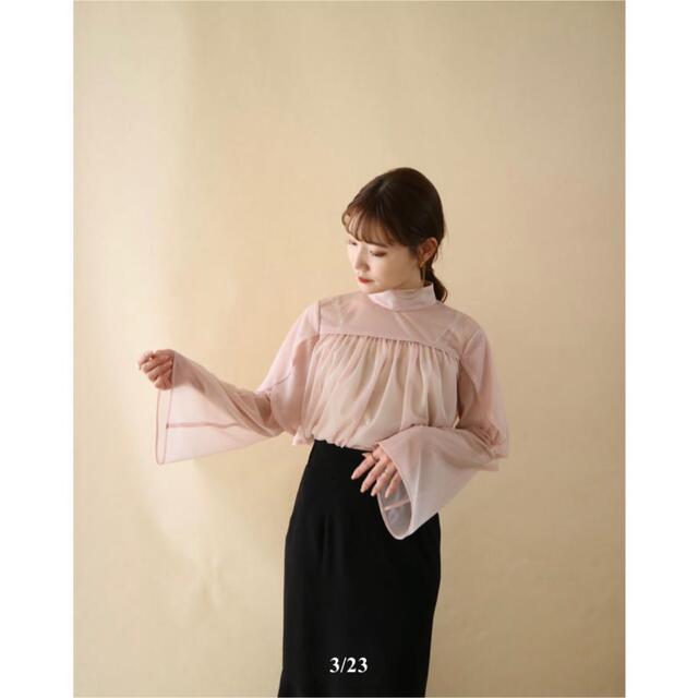 acka sheer flare blouse