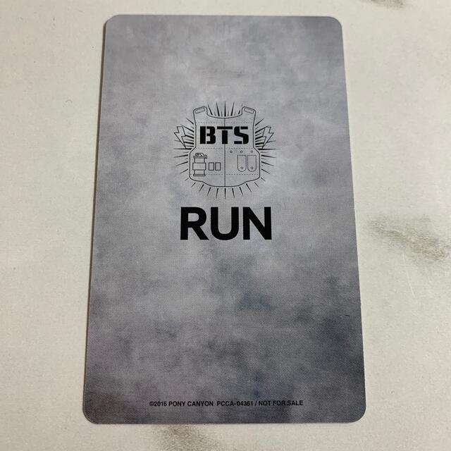 防弾少年団(BTS)(ボウダンショウネンダン)のBTS 防弾少年団  RUN 公式 トレカ ジョングク JK エンタメ/ホビーのタレントグッズ(アイドルグッズ)の商品写真