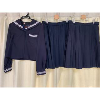 ミッシェルクラン(MICHEL KLEIN)の セーラー服上下冬服+夏物スカート 本物 小さめ 160AMKカンコー (セット/コーデ)