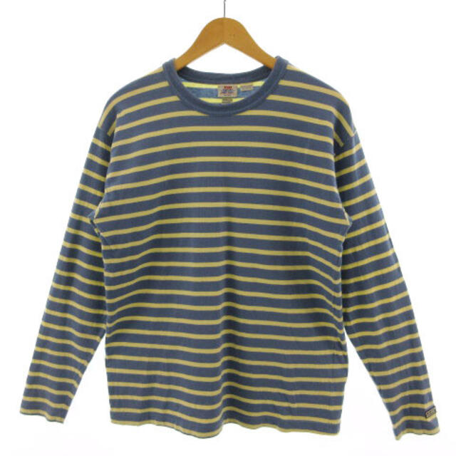 Levi's(リーバイス)のリーバイス Tシャツ 長袖 ロンT ボーダー コットン 青 黄色系 M メンズのトップス(Tシャツ/カットソー(七分/長袖))の商品写真