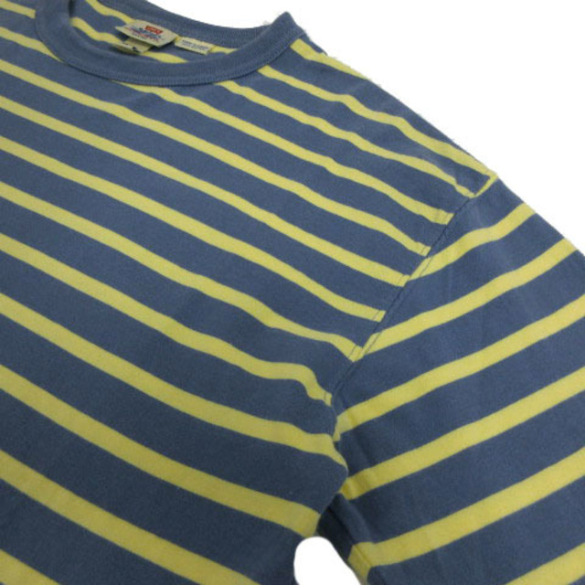 Levi's(リーバイス)のリーバイス Tシャツ 長袖 ロンT ボーダー コットン 青 黄色系 M メンズのトップス(Tシャツ/カットソー(七分/長袖))の商品写真