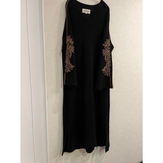 ロキト(LOKITHO)のLOKITHO／CORD EMBROIDRED KNIT DRESS(ロングワンピース/マキシワンピース)