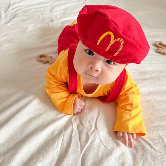 ハロウィン コスプレ 子供 ベビー 仮装ポテト マクドナルド ロンパース 80