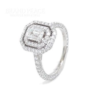 グラフ(graff)のグラフ ダイヤリング エメラルドカット 0.58ct K18WG 8号 E/IF(リング(指輪))