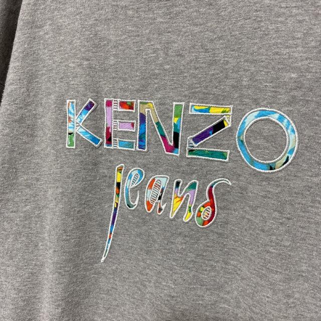 KENZO jeans ケンゾー　北斎タグ　花柄　ロゴ　スウェット　トレーナー