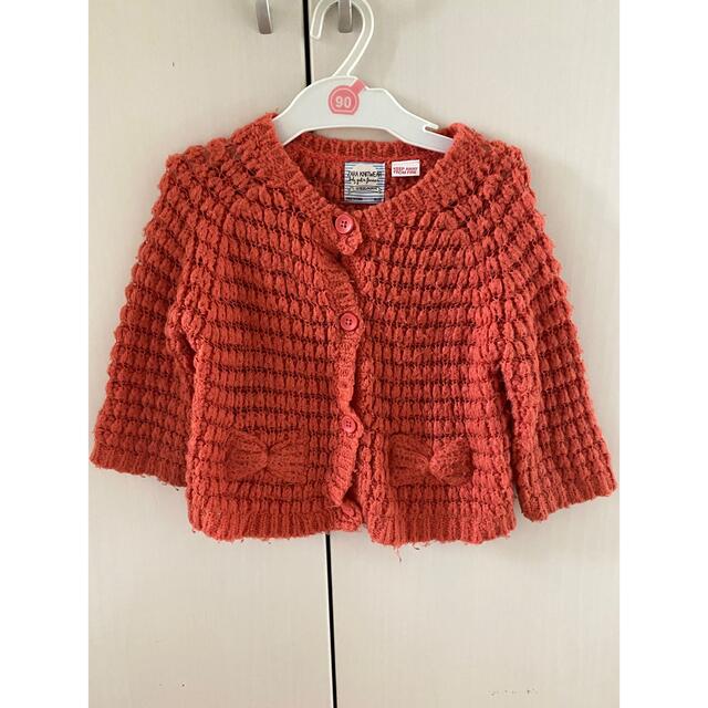 ZARA KIDS(ザラキッズ)のプクプク編み　カーデ キッズ/ベビー/マタニティのベビー服(~85cm)(カーディガン/ボレロ)の商品写真