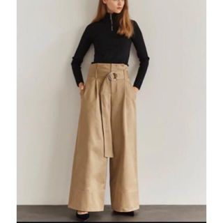 ルシェルブルー(LE CIEL BLEU)のルシェルブルー　Belted High Waist Chino Pants 34(カジュアルパンツ)