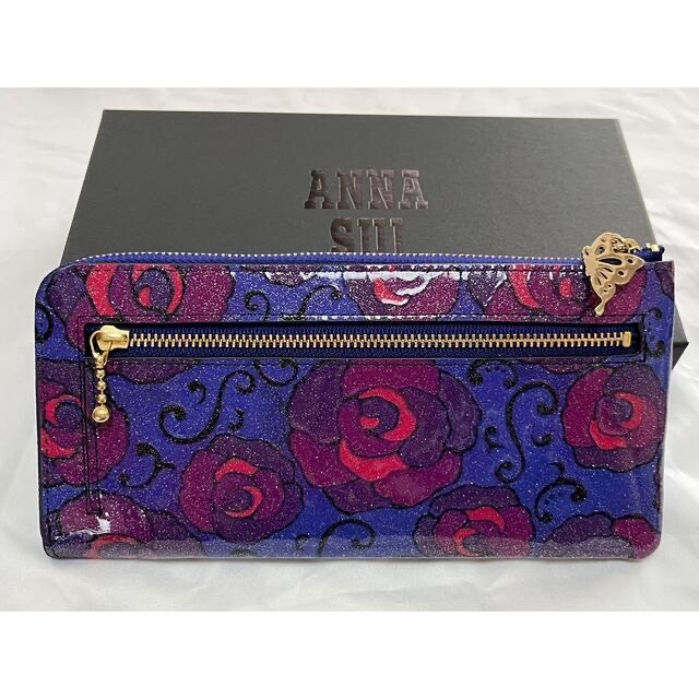 ANNA SUI - 新品 アナスイ ネイビー◇マジカルローズ 長財布 薄 ...