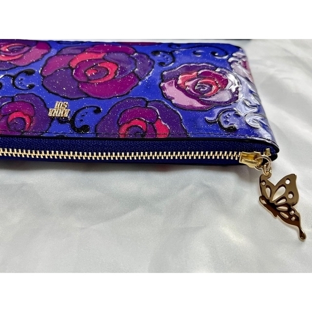 新品 アナスイ ネイビー◇マジカルローズ 長財布 薄マチタイプ◇ | www