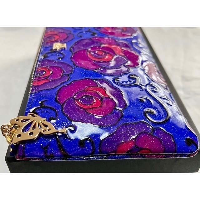 ANNA SUI - 新品 アナスイ ネイビー◇マジカルローズ 長財布 薄