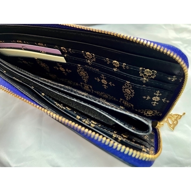 新品 アナスイ ネイビー◇マジカルローズ 長財布 薄マチタイプ◇ - 財布