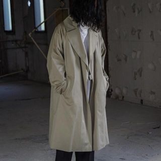 20aw美品COMOLI コットンギャバ Tielocken Coat カシミヤ