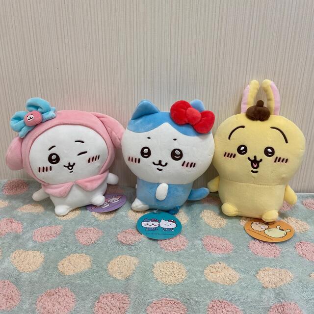 ちいかわ　サンリオキャラクターズ　コラボ　ぬいぐるみS  3個　セット