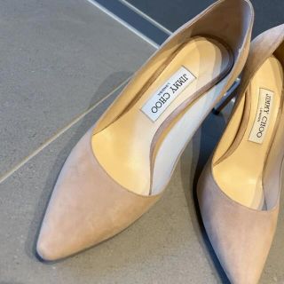 天然石ターコイズ JIMMY CHOO ベージュパンプス 38