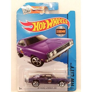 【新品】hotwheels　"69 DODGE CHARGER 500　紫(ミニカー)