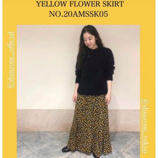 シンゾーン(Shinzone)のshinzone yellow flower sk◎(ロングスカート)