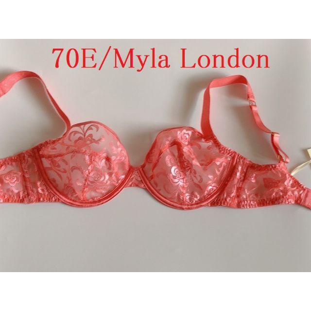 70E☆MYLA　LONDON　マイラ　UK超高級ブランド ブラ　ピンク