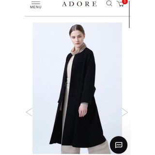 アドーア(ADORE)のレア完売　黒　ADORE アドーア　コート　ロング　スプリング(ロングコート)