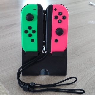 Nintendo Switch - 【中古】switch 純正ジョイコン ネオンピンク  ネオングリーン 左右セット