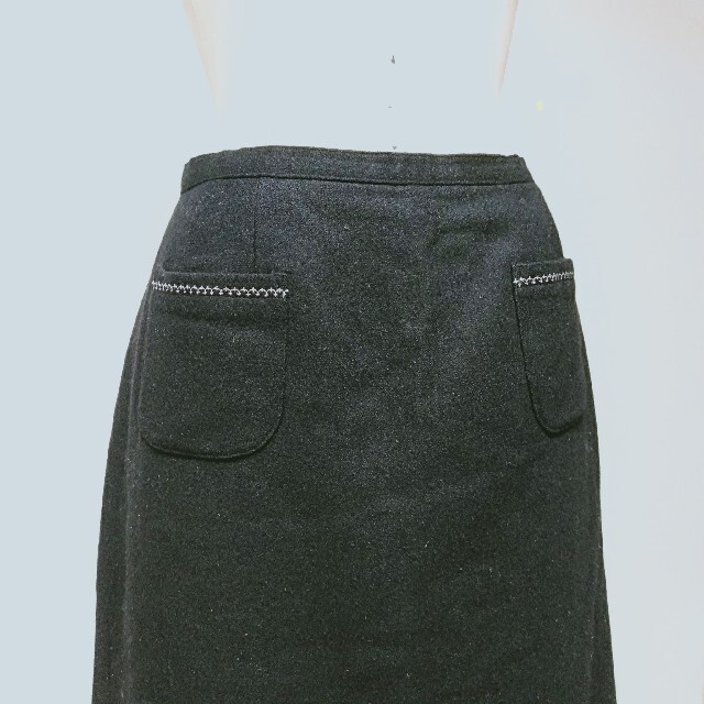 セット販売 ウール混スカート+裏起毛グレージュトップス SizeLL レディースのレディース その他(セット/コーデ)の商品写真