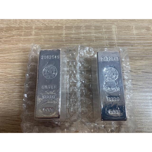 【石福金属興業】純銀　インゴット 500g✖️2個 エンタメ/ホビーの美術品/アンティーク(金属工芸)の商品写真