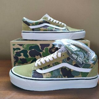 ①希少❤【新品】BAPE X VANS ABC CAMO OLD SKOOL M