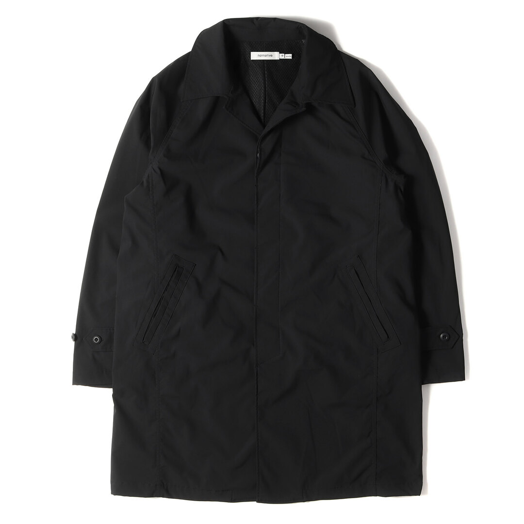 NONNATIVE ノンネイティブ コート プライアンテックス ストレッチ ステンカラーコート SCHOLAR COAT TWILL Pliantex 19AW ブラック 黒 2 アウター ジャケット【メンズ】【美品】