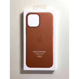 アップル(Apple)の【新品】純正 iPhone 12 Pro Max レザーケース・サドルブラウン(iPhoneケース)