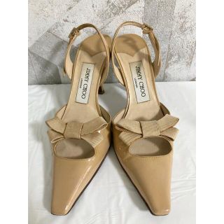 ジミーチュウ(JIMMY CHOO)の【良品】JIMMY CHOO ジミーチュウ ヒール  サイズ35 ベージュ(ハイヒール/パンプス)