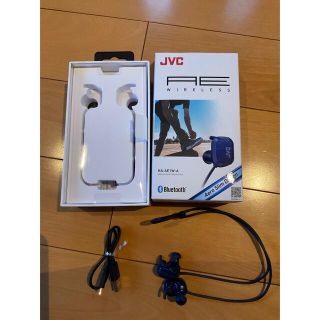 ケンウッド(KENWOOD)のJVC 初期不良 HA-AE1W-A イヤホン イヤフォン Bluetooth(ストラップ/イヤホンジャック)