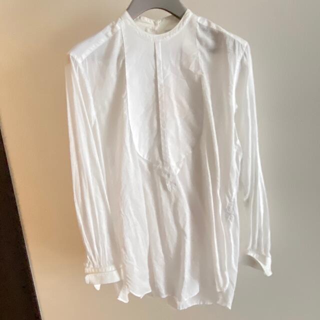 6 (ROKU)(ロク)の最終値下げRoku 6 コットンシャツ　ホワイト レディースのトップス(シャツ/ブラウス(長袖/七分))の商品写真
