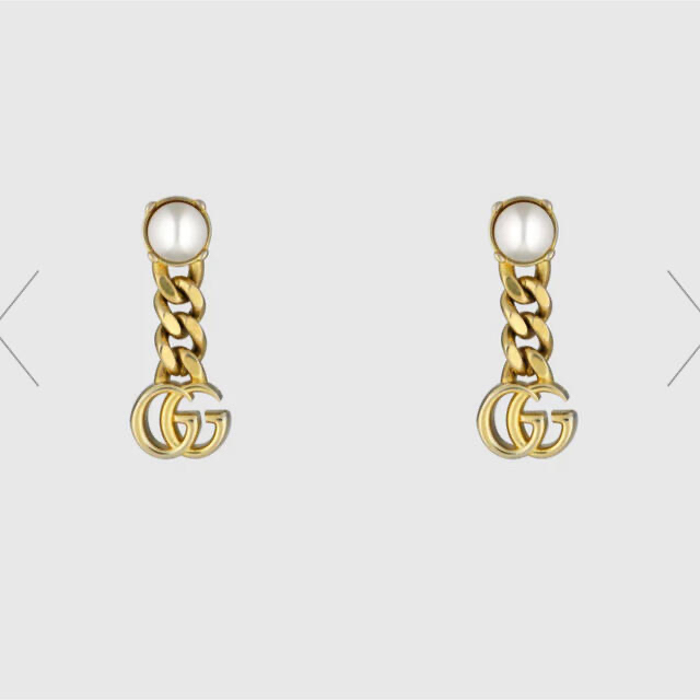 GUCCI グッチ ダブルG パールピアス ゴールド 箱付き 現行販売品 速く