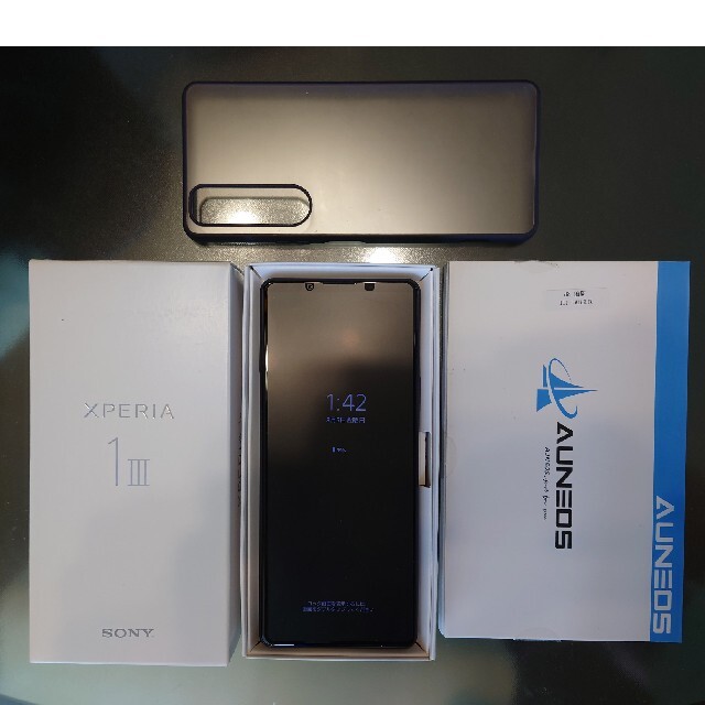 Xperia(エクスペリア)の【中古美品】au Xperia 1 III SOG03 SIMロック解除済 紫 スマホ/家電/カメラのスマートフォン/携帯電話(スマートフォン本体)の商品写真