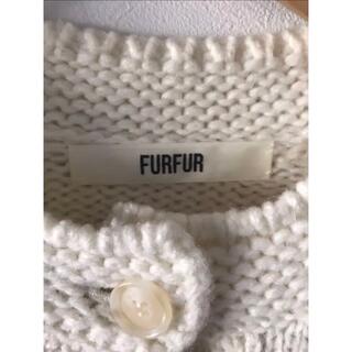 fur fur - FURFUR 玉編み刺繍カーディガンの通販 by fuyu's shop 