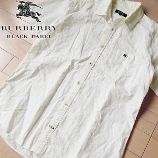 バーバリーブラックレーベル(BURBERRY BLACK LABEL)の美品 2(S位) バーバリーブラックレーベル メンズ 半袖チェックシャツ(シャツ)