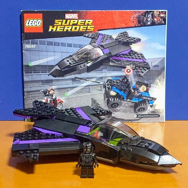 Lego(レゴ)のレゴ★スーパーヒーローズ ブラックパンサー&ジェット機 美品 人気 エンタメ/ホビーのおもちゃ/ぬいぐるみ(キャラクターグッズ)の商品写真