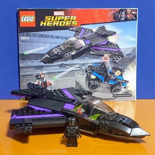 レゴ(Lego)のレゴ★スーパーヒーローズ ブラックパンサー&ジェット機 美品 人気(キャラクターグッズ)