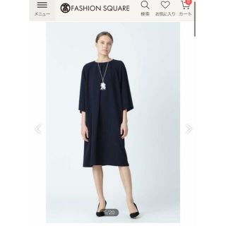 極美品 レア ADORE アドーア ドライジョーゼット サック ワンピース 半袖