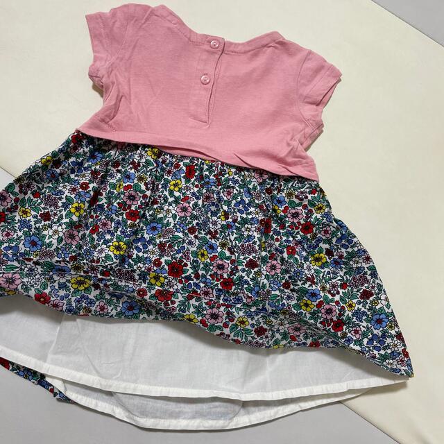 GAP Kids(ギャップキッズ)の子供服　お花柄 ワンピ  キッズ/ベビー/マタニティのベビー服(~85cm)(ワンピース)の商品写真