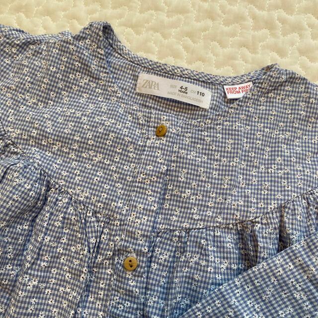 ZARA KIDS(ザラキッズ)の☆美品☆ ZARA ブラウス 110 キッズ/ベビー/マタニティのキッズ服女の子用(90cm~)(ブラウス)の商品写真