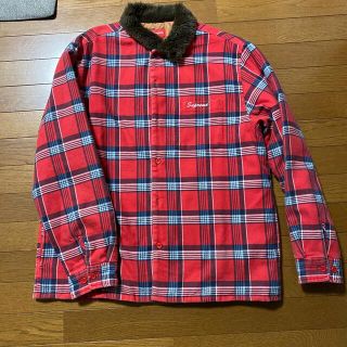 シュプリーム(Supreme)のsupreme Fur Collar Flannel Shirt サイズL(スウェット)